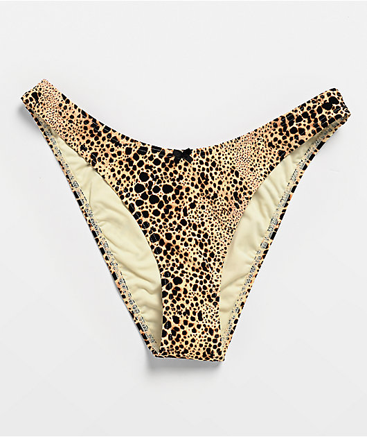 Damsel Amy Leopard Brown High Leg Bikini Bottom