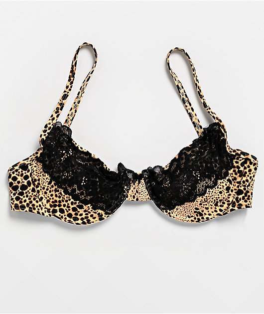 Damsel Amy Leopard Brown Underwire Bikini Top
