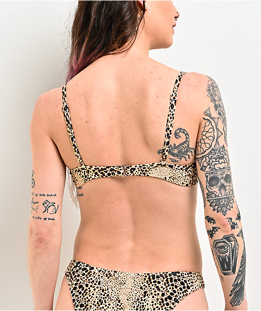 Damsel Amy Leopard Brown Underwire Bikini Top