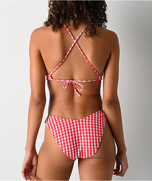 Damsel Carmen Red Gingham High Leg Bikini Bottom