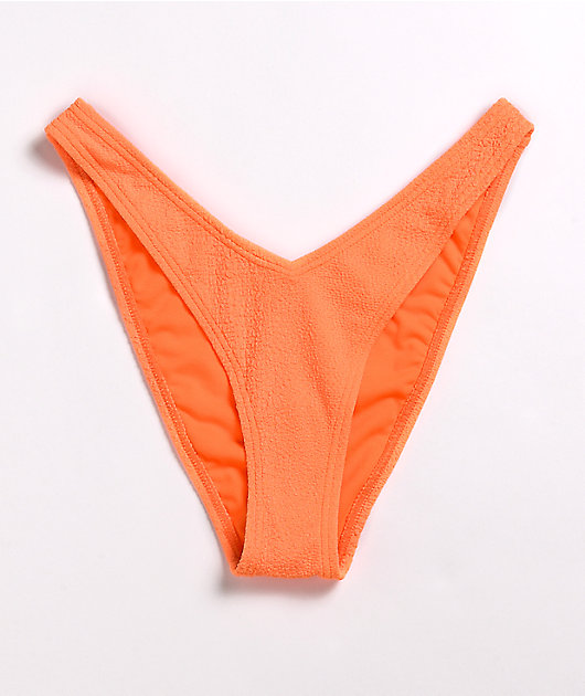 Damsel Croc Orange High Leg Cheeky Bikini Bottom