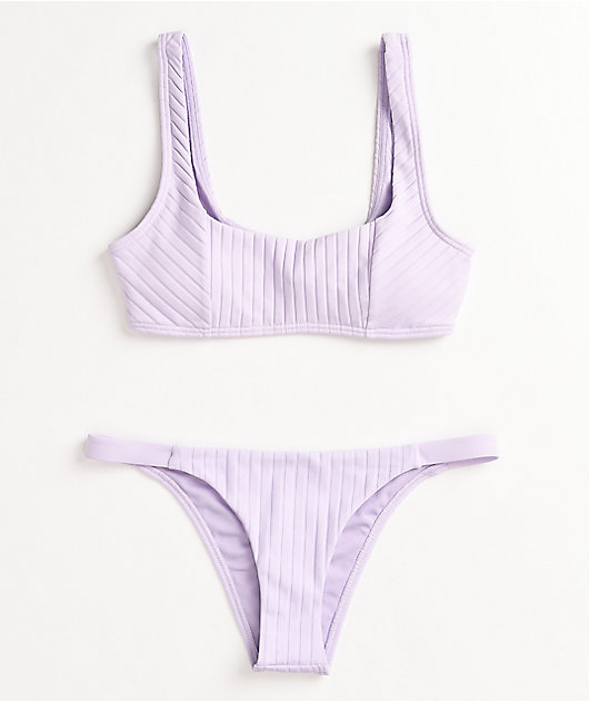 Damsel Photon Super Ribbed Cheeky Lavender Bikini Bottom