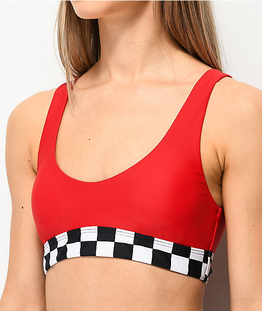 Damsel Tana Checkers Red Bikini Top