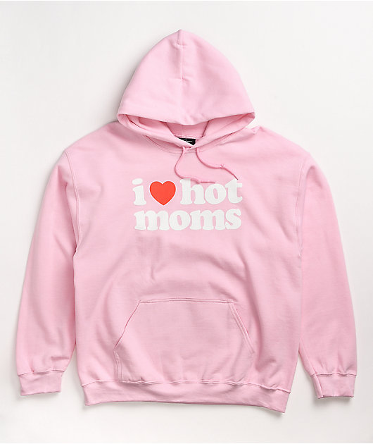 Danny Duncan I Heart Hot Moms Pink Hoodie Zumiez