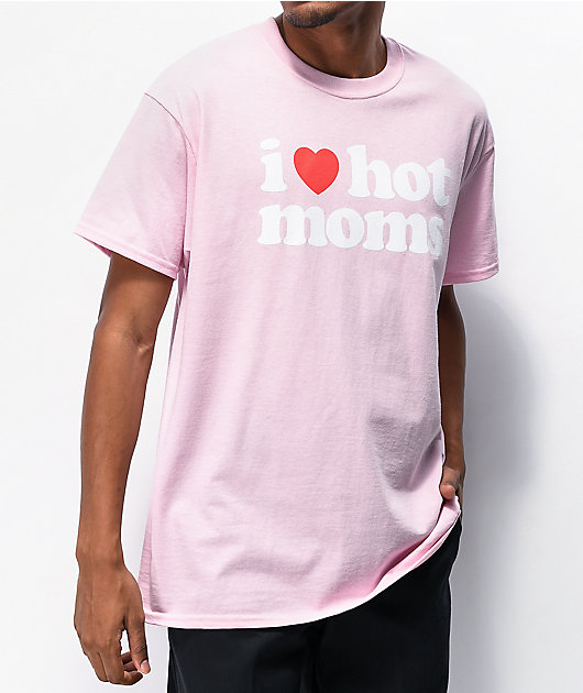 I Love Hot Moms Hoodie – Pink, Pride Heart