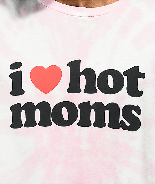 Danny Duncan I Heart Hot Moms Pink Tie Dye T-Shirt