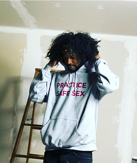 Danny Duncan Practice Safe Sex Grey Hoodie