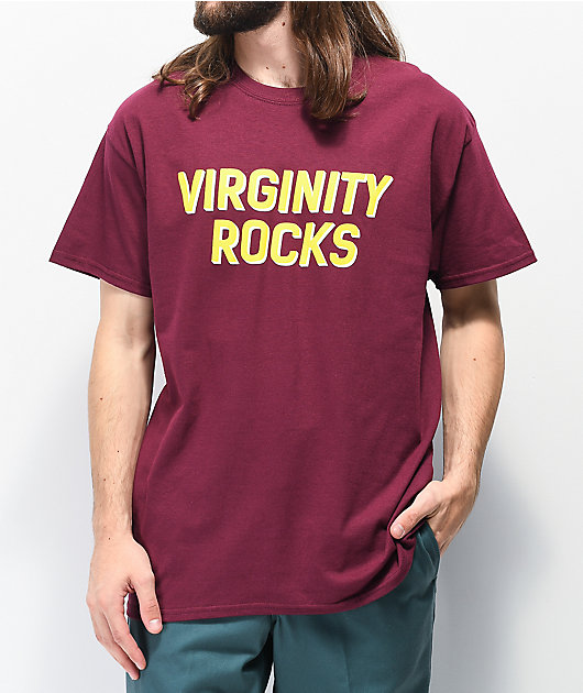 Danny Duncan Virginity Rocks Burgundy & Yellow T-Shirt