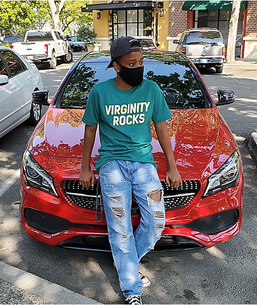 Danny Duncan Virginity Rocks Teal & White T-Shirt