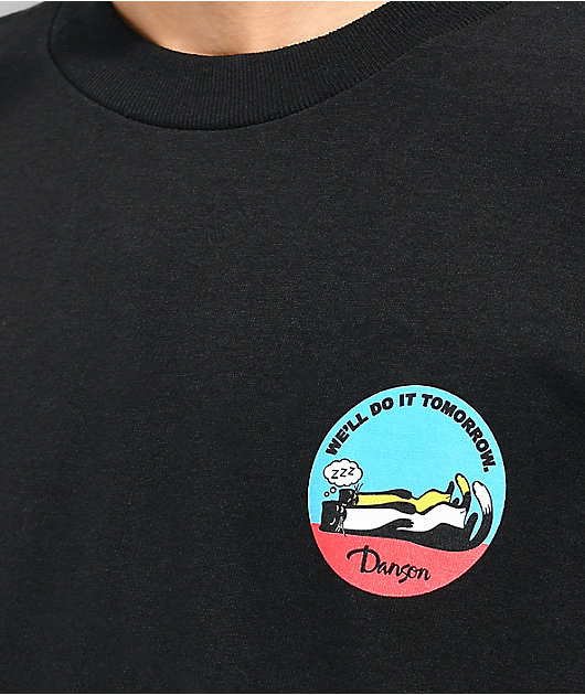 Danson Do It Tomorrow Black T-Shirt