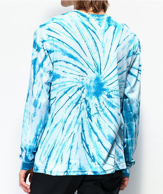 Danson Otter Love Blue Tie Dye Long Sleeve T-Shirt