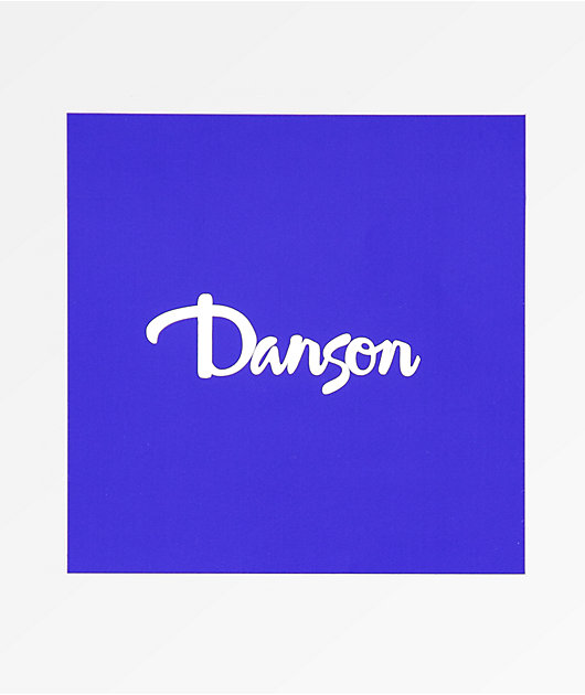 Danson Script Blue and White Stickers