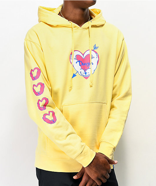 pastel yellow hoodie women's