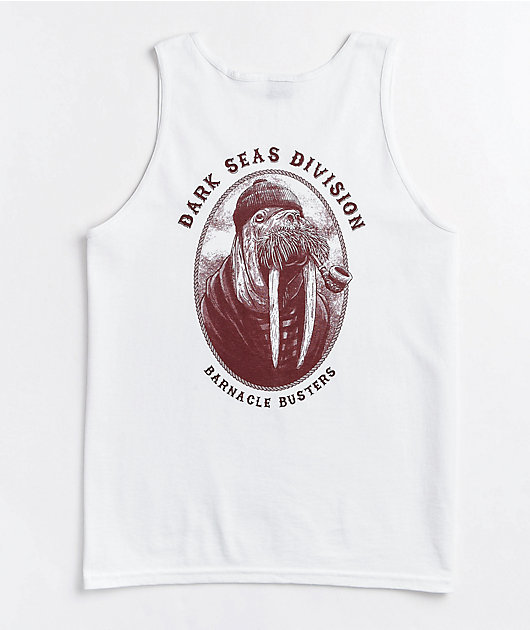 Dark Seas Barnacle White Tank Top