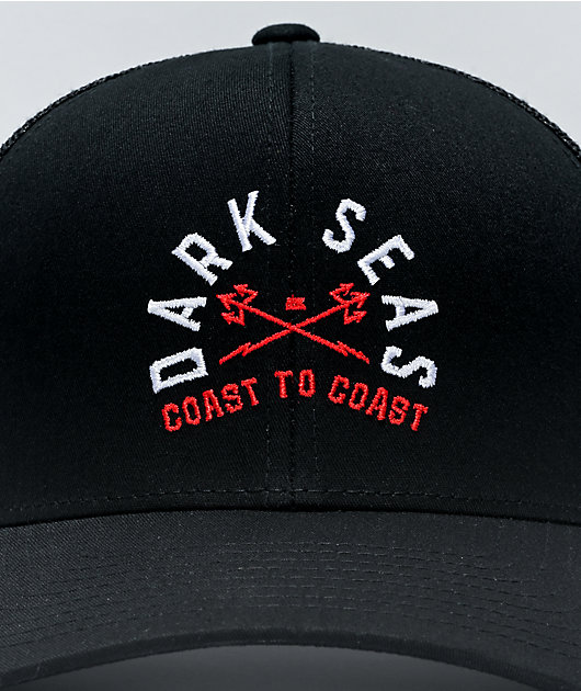 Dark Seas Everyday Black Trucker Hat