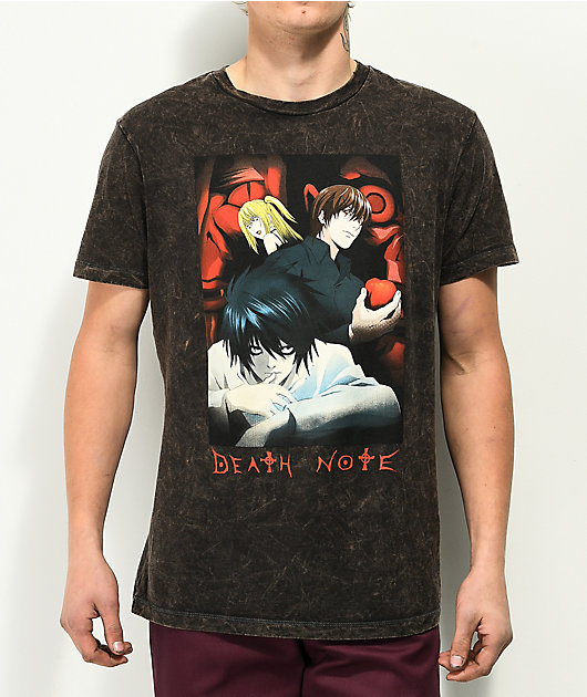 Death Note Cast Black Washed T-Shirt | Zumiez