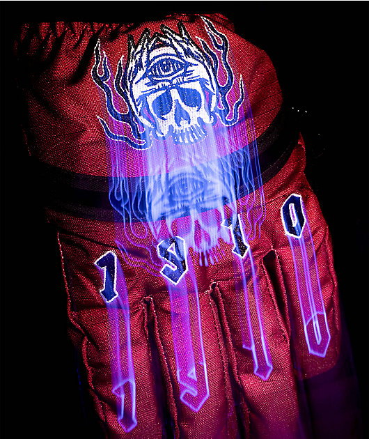 Deathgrip x 1910 Ghoul Red Snowboard Gloves