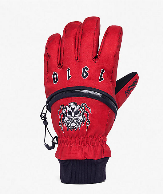 Deathgrip x 1910 Ghoul Red Snowboard Gloves | Zumiez