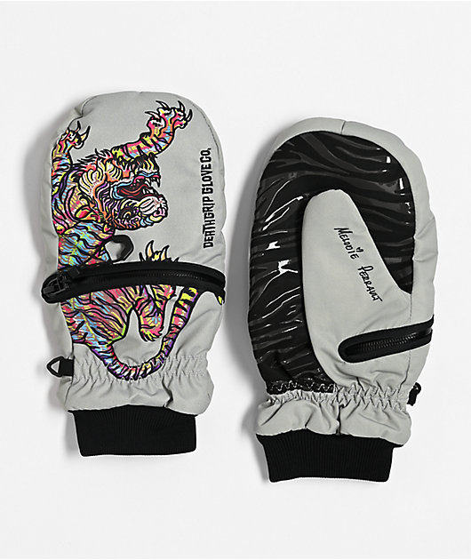 エンゲルハード（Engelhard） Deathgrip x Melodie Perrault Ghoul Grey Snowboard Mittens | Zumiez