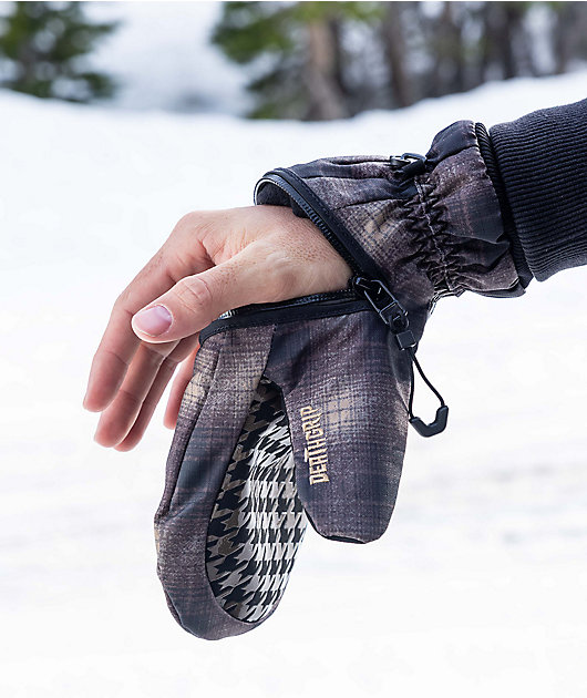 Deathgrip x SLUSH Ghoul Plaid Snowboard Mittens | Zumiez