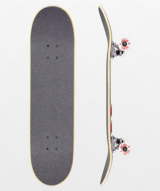 Deathwish Gang Logo 8.0" Black & Red Skateboard Complete