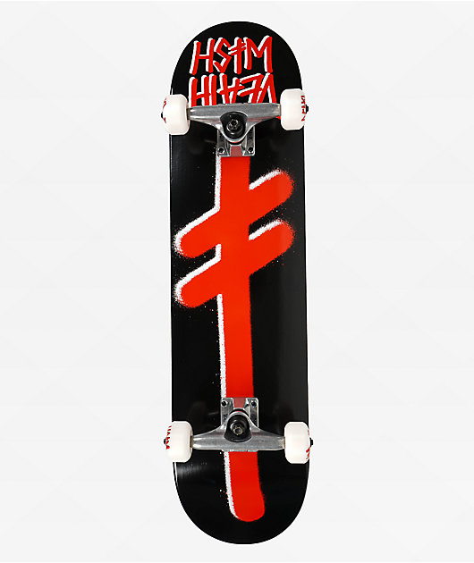 Deathwish Gang Logo Black & Red 7.75" Skateboard Complete