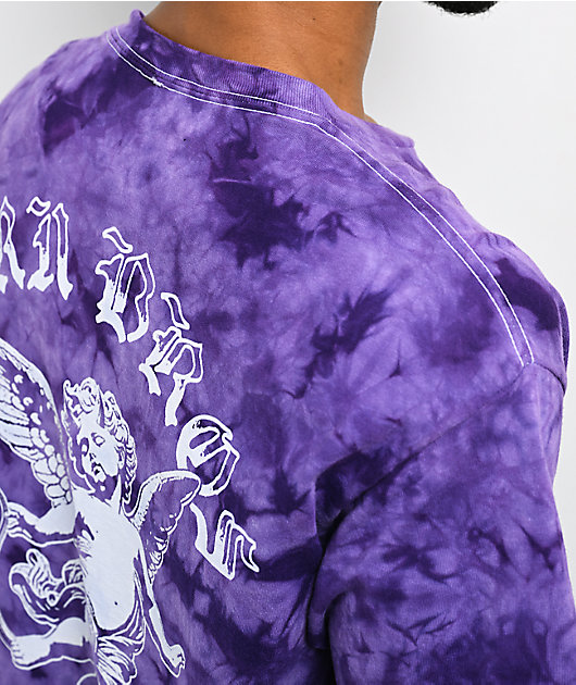 Dern Bros Cherub Purple Tie Dye T-Shirt