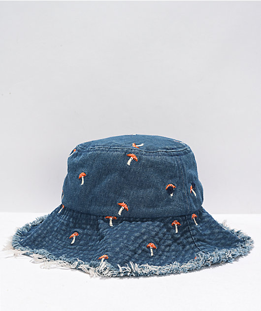 Desert Dreamer Mushroom Blue Denim Bucket Hat