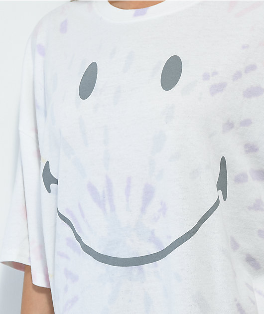 Desert Dreamer x Smiley Smiley Face Pink & White Tie Dye T-Shirt