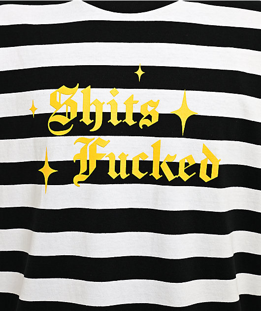 Designer Trash Black & White Stripe T-Shirt