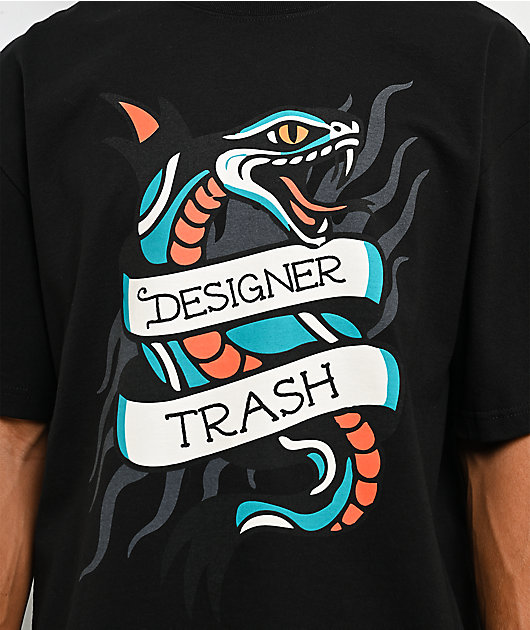 Designer Trash Serpentine Black T-Shirt