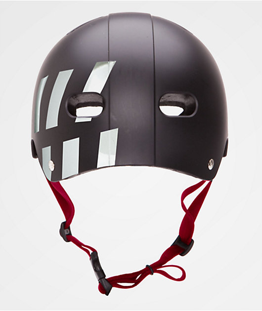 Destroyer Certified casco de skate negro, blanco y rojo
