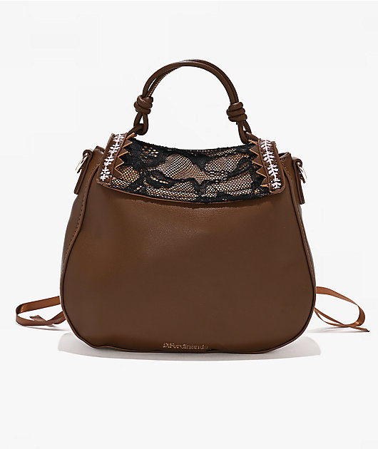 DiFerdinando Lacebound Brown Handbag