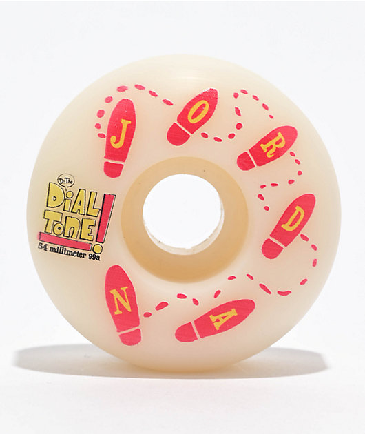 Dial Tone Trahan Two Steppin 54mm 99a White Skateboard Wheels