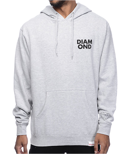 diamond supply co grey hoodie