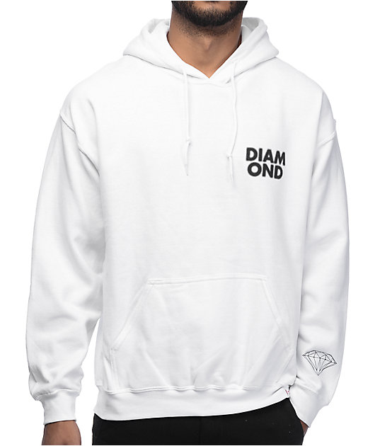 diamond hoodie white