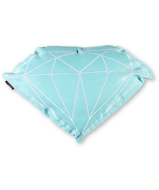 Diamond Supply Co Brilliant Teal & White Pillow