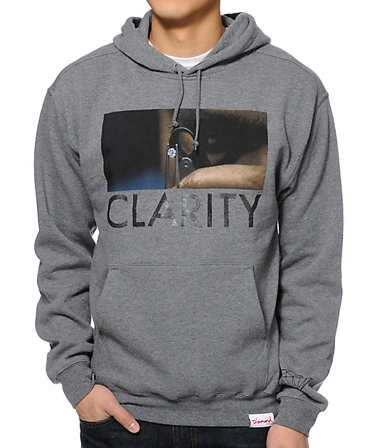 diamond supply co grey hoodie