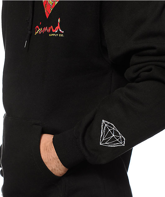 Diamond Supply Co Low Life Logo Hoodie Zumiez