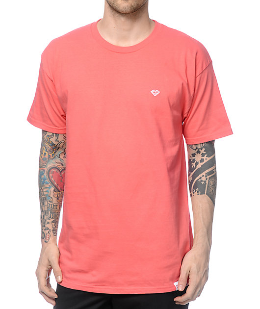 Diamond Supply Co Pavilion camiseta en color salmón | Zumiez