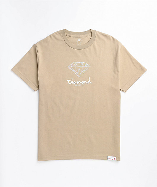 Diamond Supply Co. Center Sign Tan T-Shirt