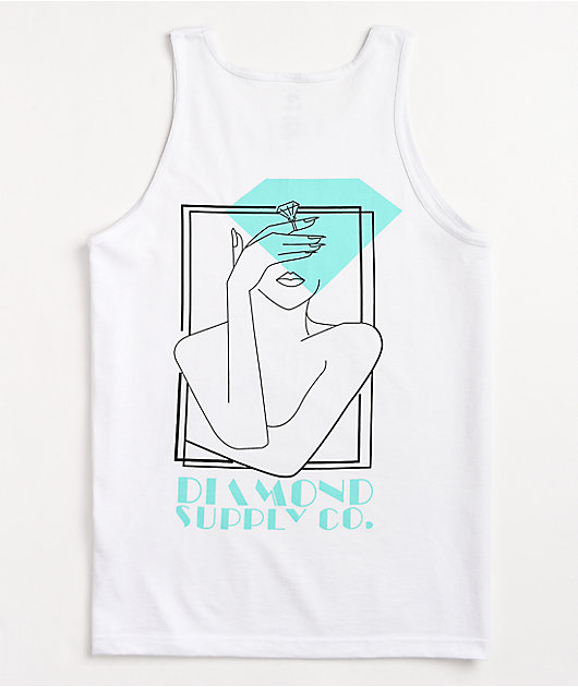 Diamond Supply Co. Glimpse White Tank Top