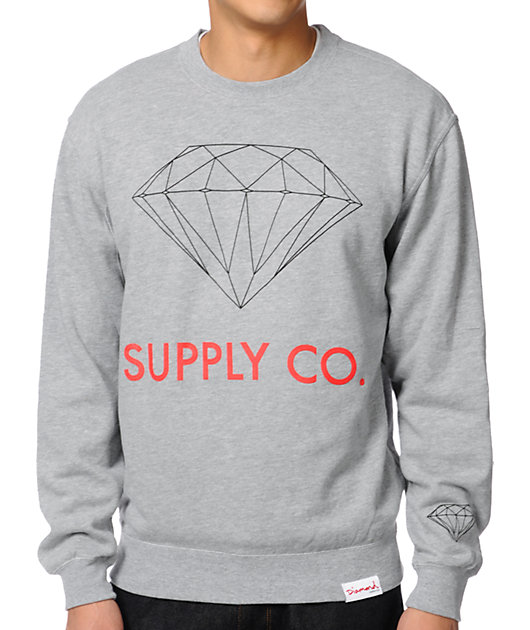 Diamond Supply Co. Heather Grey Crew 