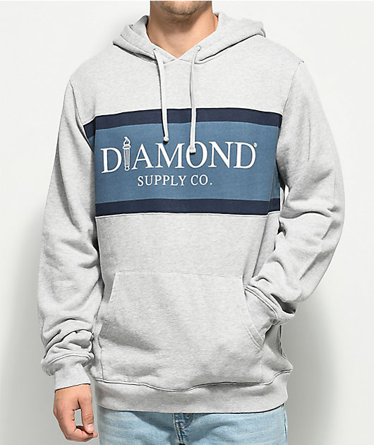 diamond supply co grey hoodie