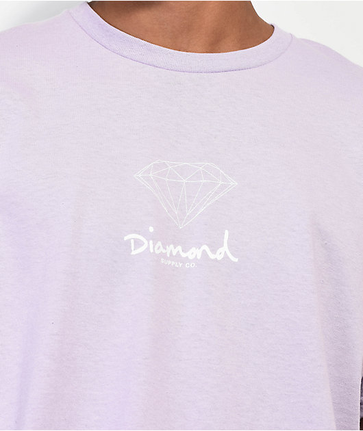 Diamond Supply Co. OG Center Sign Lavender T-Shirt