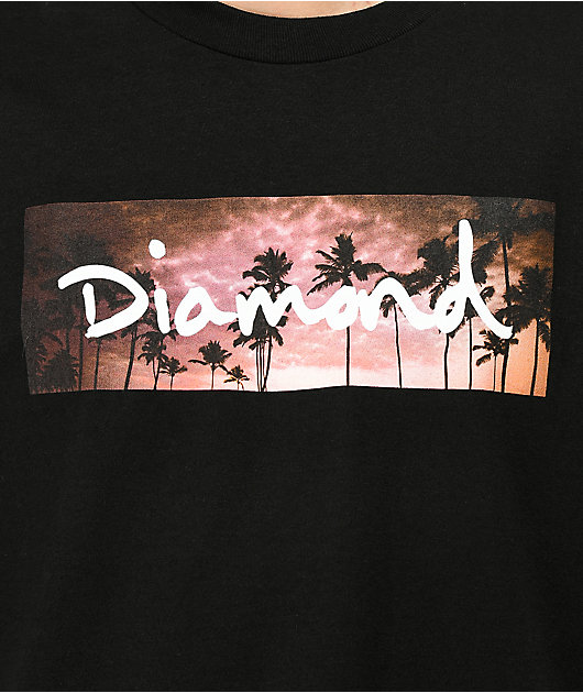Diamond Supply Co. Sunset Palms Black T-Shirt