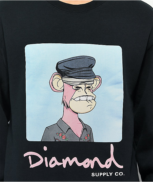 Diamond Supply Co. x Ape Mutant Ape Black Crewneck Sweatshirt