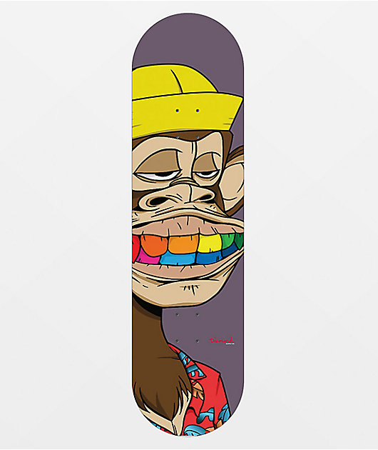 Diamond Supply x Ape Rainbow Grill Ape Skateboard Deck