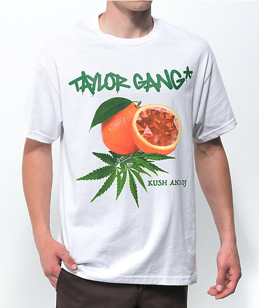 Diamond Supply Co. x Taylor Gang x Weedmaps Orange Kush White T-Shirt