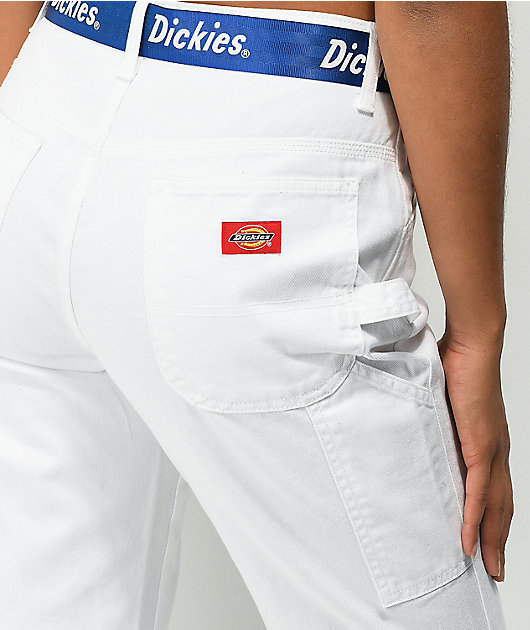 Dickies Belted White Carpenter Pants